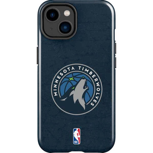 NBA Minnesota Timberwolves Distressed iPhone 15 Impact Case